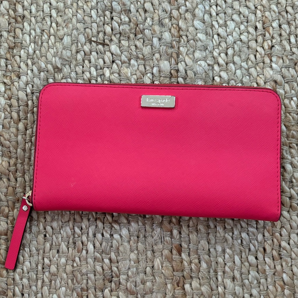 KATE SPADE Hot Pink Leather Wallet
